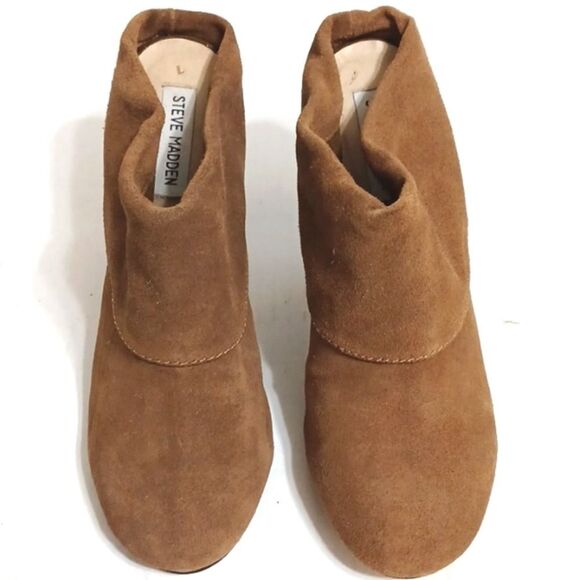 Steve Madden P-Jan brown suede booties  Size 10 - Picture 4 of 9